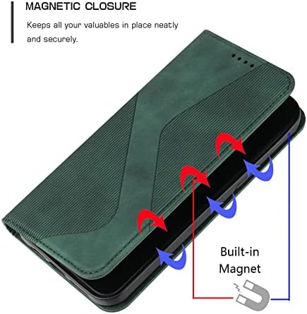 Чанта-портфейл със защитно кобур, който е съвместим с Samsung Galaxy A14, който е Съвместим с Samsung Galaxy A14 Case [устойчив на удари вътрешен калъф от TPU], калъф от изкуствена кожа с