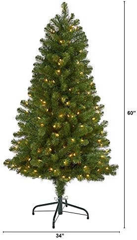 Почти естествени 5 метра. Изкуствена Коледна елха от Вирджинской яде с 200 Прозрачни Крушки и 379 Гъвкави Клони,