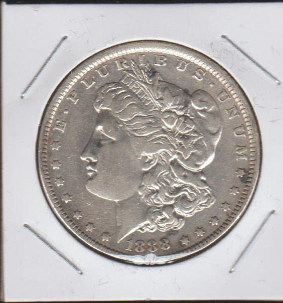 1888 За Морган (1878-1921) (90% сребро) 1 долар на Около необращенном формата на