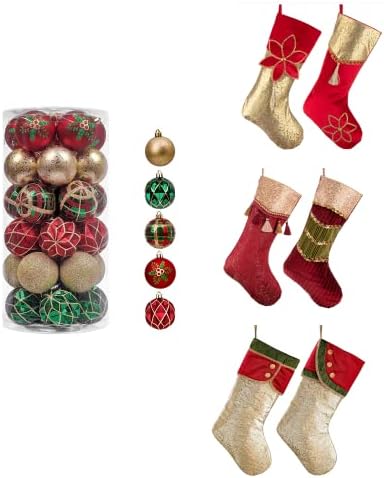 Комплект коледна украса Severin Madelyn (4 предмета) Коледна топка *1+ Коледни чорапи, *3