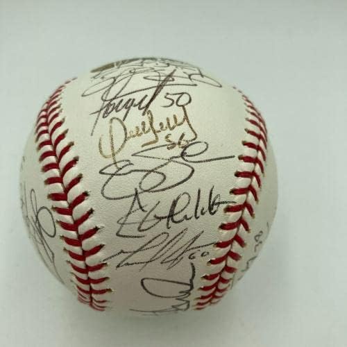 Редки бейзболни топки 2007 г., подписани от екипа на Колорадо в Скалистите Планини NL Champs Team World Series