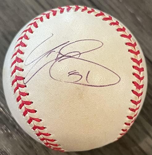 Ранди Джонсън Излага Бейзболни Топки с автограф на JSA, Подписани Алланом Бадом Селигом, Новобранец от Епохата