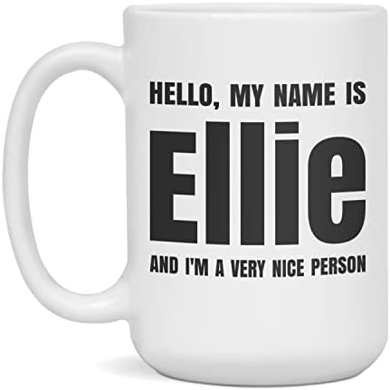 Здравейте, казвам се Ели, подарък чаша за Ели, 15 грама Бял цвят