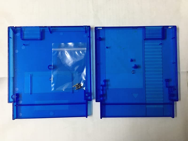 Подмяна на играта касета Aditi 72 Pins Пластмасова Прозрачна Обвивка За NES 5 бр./компл. (синьо)