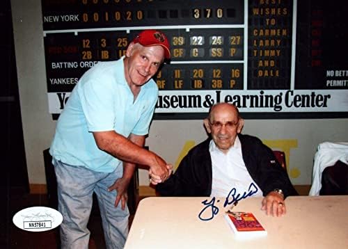 Йога Берра Бейзбол Копито Подписа Снимка с размер 5x7 с JSA COA - Снимки на MLB с автограф