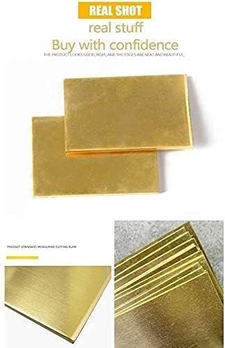 YIWANGO Меден лист фолио, Месинг Лист с Размер 4х4 Инча за обработка на метали Занаят САМ, Дебелина на Различните
