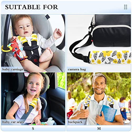 Жълти Цветни Листа предпазни Колани на Седалките за Кола за най-Малките Деца-2 БРОЯ предпазни Колани на Автомобила