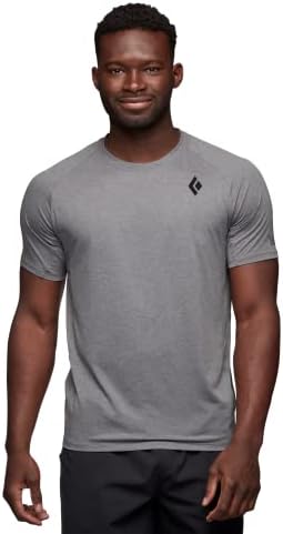 Екипировка Black Diamond - Мъжки t-shirt Lightwire с къс ръкав Tech Tee - Стоманено Сиво - Средна