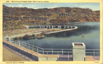 Туин Фолс, пощенска Картичка от Айдахо