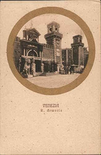 Venezia R. Arsenale Венеция, Италия Оригиналната Антични Картичка