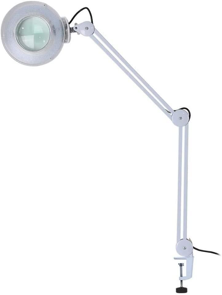 FEILL 5X Увеличительный Скоба Настолна Лампа Увеличаване на Светодиодна Настолна Лампа с Лупа За Красота Грим