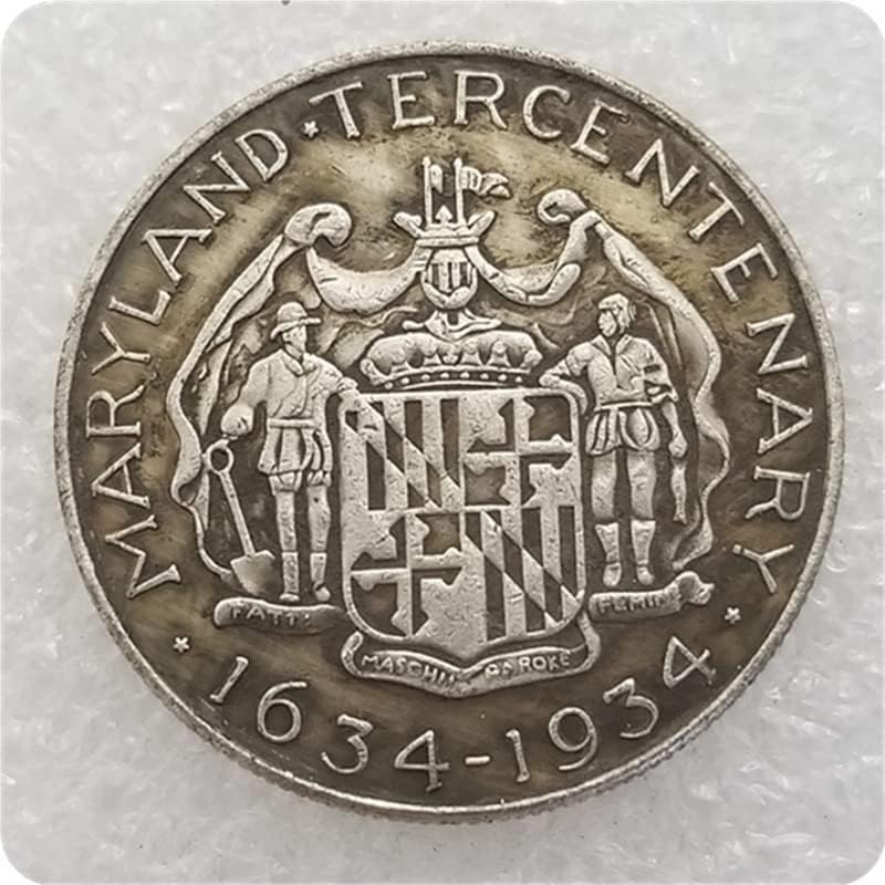 QINGFENG Старинни Занаяти Полдоллара САЩ 1634-1934 Мери Сребърен Долар Колекция Възпоменателни монети
