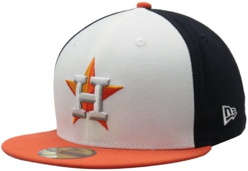 MLB Houston Astros Бяла размерът на основния Лихвен Шапка 59Fifty хипита