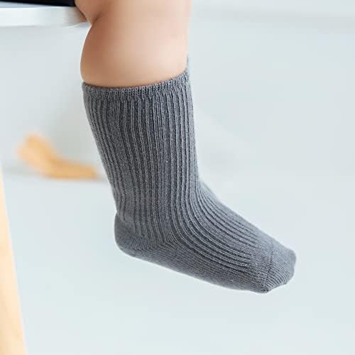 VWU Детски Чорапи До Глезена Унисекс, За Деца Памучни Чорапи от 0 до 5 години 9 опаковки
