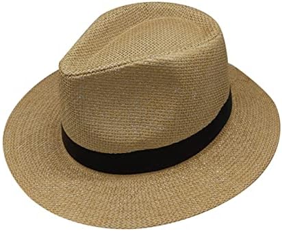 Мъжка мода череп шапки модерен плътен цвят британски шапка от Слънцето с широка периферия, сламена шапка за