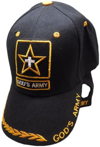 Вятър Божията Армия Звезда Исус Шапка Бейзболна шапка (Черна) Шапка CAP824