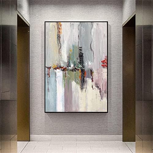 DUBAO Голям Размер Пейзаж маслени картини Стенни Живопис на Абстрактното Изкуство Живопис Декорация на Всекидневна Домашна Кухня (Цвят: D, Размер: 70x100 см, Без рамка)