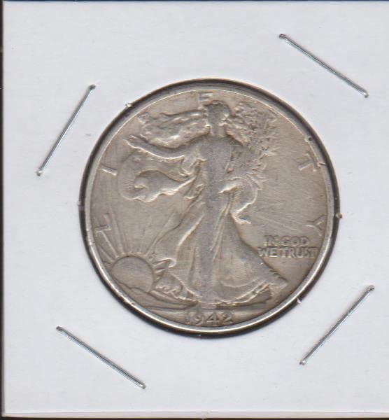 1942 Liberty Walking (1916-1947) (90% сребро) Избор на полдоллара Малки детайли