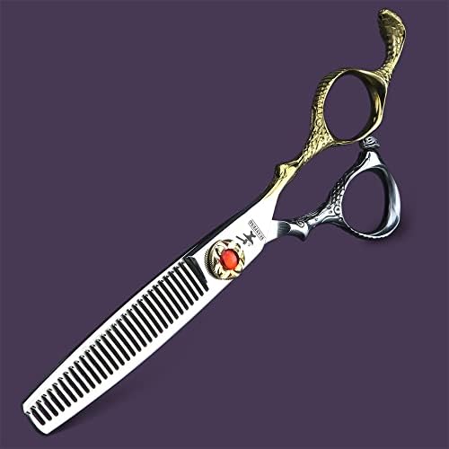Ножици за коса със Златна и Сребърна дръжка за очила XUANFEN 6-инчов Японски Ножици за подстригване и филировочные