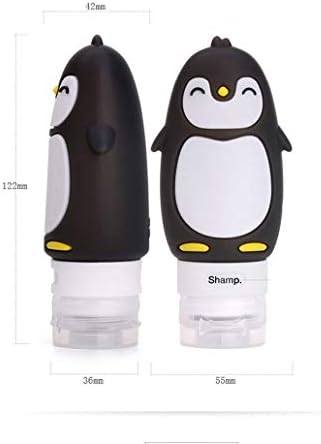 ZLLWXY 4 БР. Комплект Пътни Бутилки с участието на Пингвин за течности, Одобрени от TSA Херметически Силиконови