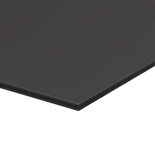 лист от разпенено PVC uxcell 3 мм (1/8 инча) -12 x 16 Черно за Табели, Дисплеи, цифрови ситопечат