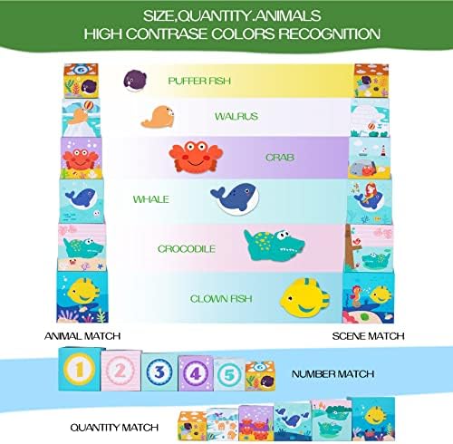 Играчка за сортиране и подреждане в Океана за деца от 1-3 години – Забавни Кубчета с цифри, играчки за баня
