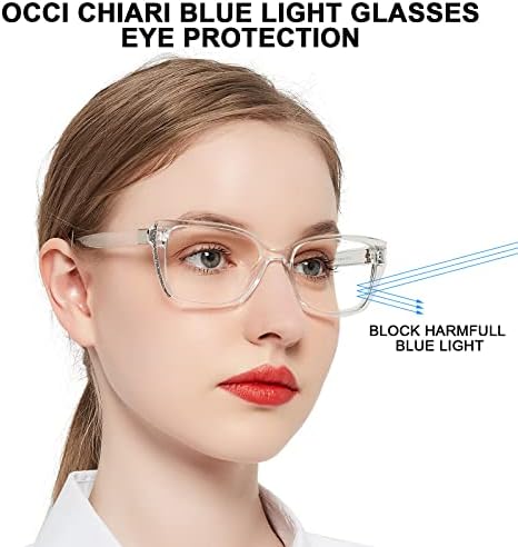 OCCI CHIARI Бифокални очила за четене женски, блокиране на синя светлина, четци 1,0 1,5 2,0 2,5 3,0 3,5