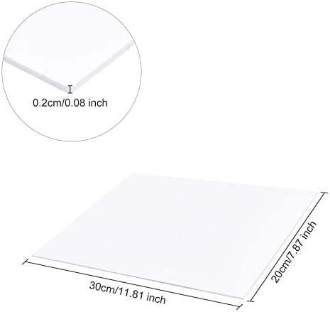 BENECREAT 8 Листа Бяла Пяна лист формат А4 с дебелина 2 мм, за Постери и цифров ситопечат, 11,8x7,8 инча