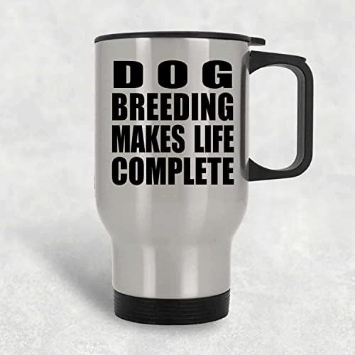 Designsify Развъждане на Кучета, което Прави Живота Пълноценен, Сребърен Пътна Чаша 14 грама, на Изолиран Чаша