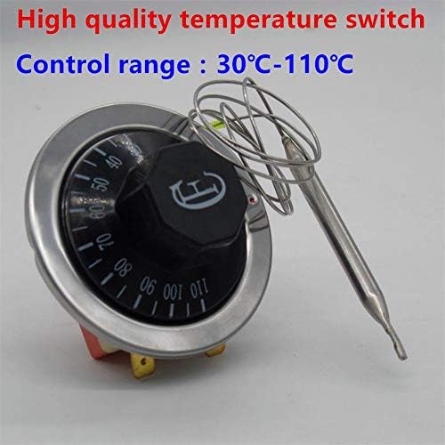 RAYESS 1 NC 30-110 ℃ Термостат AC220V 16A на Превключвателя за регулиране на температурата с циферблат Сензор