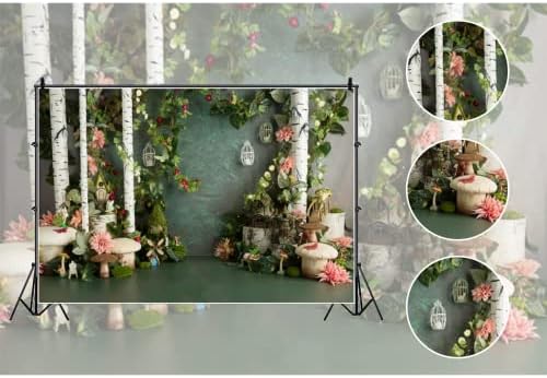 Селска Цветна Къща, Фонове, за Снимки, 5x3 фута, Пролетта на Градински Декор на Зелени Листа, на Сватбата Фон