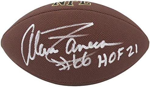 Алън Фанека подписа Wilson Super Grip пълен размер на топка за футбол NFL w/HOF'21 - Футболни топки с автографи