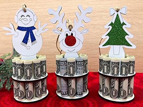 Уникален коледен Държач за Пари, Дървени Коледно Дърво ръчна изработка, Елена, Ковчег за пари под формата на