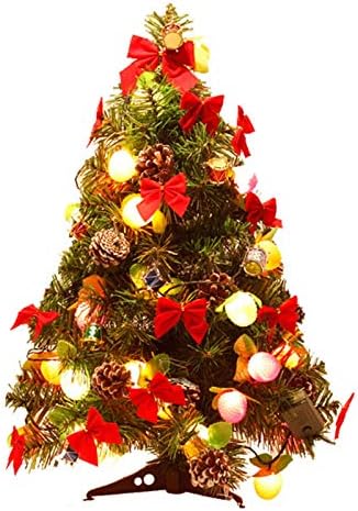 Настолна Коледно Дърво WOGQX, Миниатюрни Борова Коледно Дърво с Висящи Украшения със Стойка Е подходяща за вашия