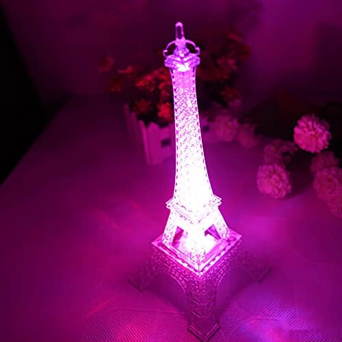 Лека нощ на Айфеловата Кула, Парижки Декор за Спалня, Нощни баня с Декорация, Led Лампа, 7 Цвята, Парижки Моден