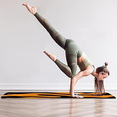 Килимче за йога с дебелина 6 мм, с принтом под формата на тигровых ленти, Екологично Чисти Постелки за упражнения