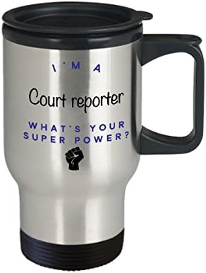 Чаша за пътуване Съдебен Репортер, аз Съдебен Репортер, Какво е Суперсили? Забавни Чаши За Кафе За Кариера,
