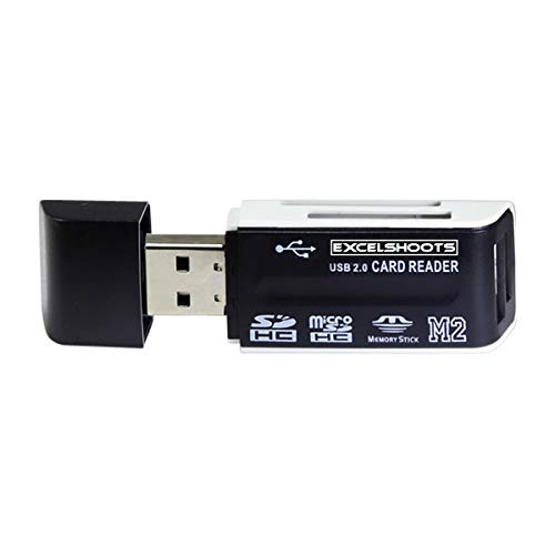 USB кабел за цифров фотоапарат Canon Powershot ELPH 180 - черен, 6 фута + четец на USB-карти 4 в 1.