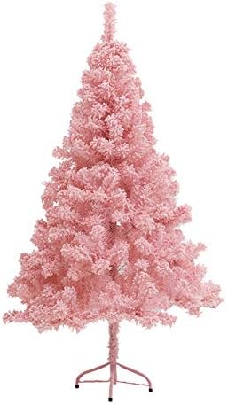 Коледно дърво ZPEE Розова Гола коледна Елха, Изкуствена Флокированная Навесная Борова Елха Материал PVC Коледна
