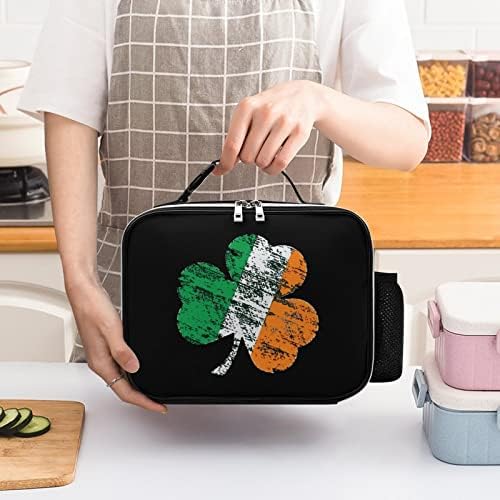 Ирландска Детелина Печатна Чанта за Обяд Мъкна Box Ланчбокс Подвижна Водоустойчива Охладител за Еднократна Употреба