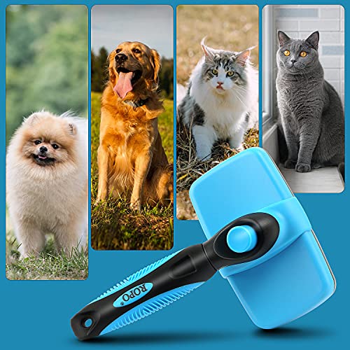 ROPO Самоочищающаяся четка за кучета и котки за грижа за коса, е Инструмент за почистване на козината на домашни
