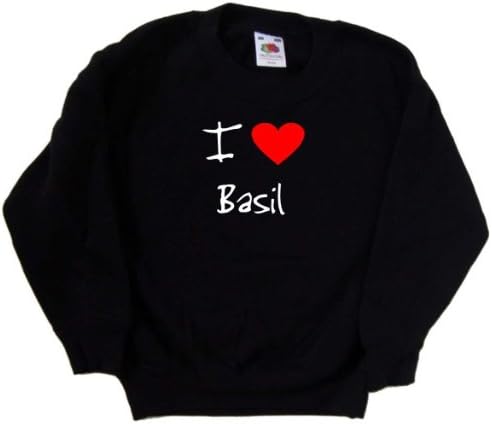 Детска hoody I Love Heart Basil Черен цвят