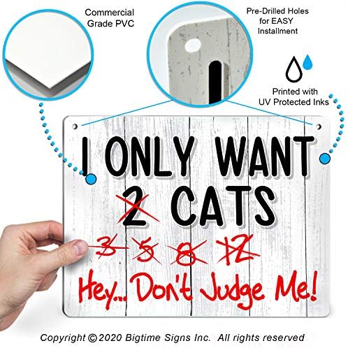 Големи марки Знак на Котки - искам само котки - Декор за котки Забавни подаръци с кляпом за оформяне на прозорци,