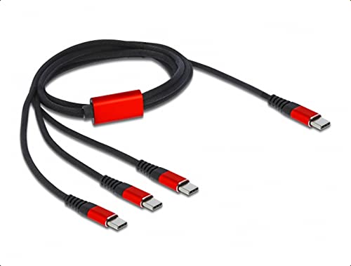 USB кабел DeLOCK 86713 1 m USB 2.0 C USB Черно / Червено