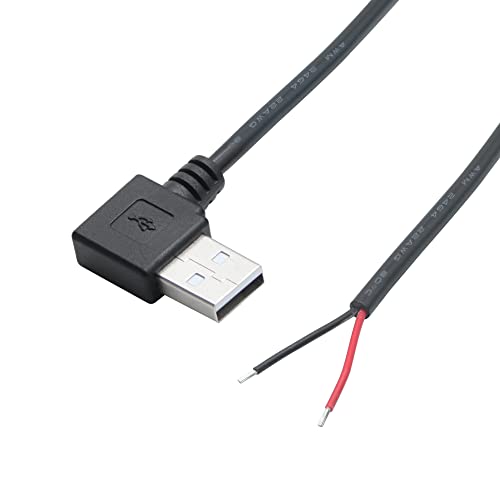 Кратък включете USB 2.0, 2-пинов гола носа и горната част на тел, 90 градуса, 30 см/11,8 инча, захранващ кабел