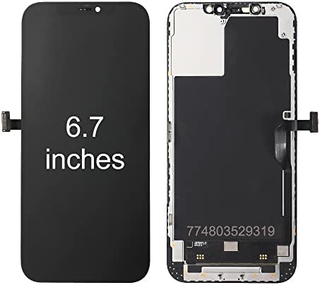 за iPhone 12 Pro Max Подмяна на екрана 6,7 инча, 3D LCD Сензорен дисплей, Дигитайзер, Тъч екран в събирането на средства за ремонт, е Съвместим с iPhone 12 Pro Max 6,7 инча