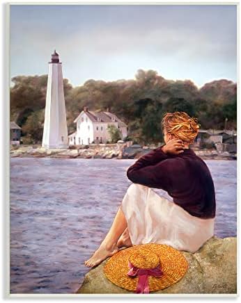 Ступелл За Жена на Бреговата линия от Бреговата фар Реалистична Морска картина, Дизайн на Робърт Десантиса Стенни