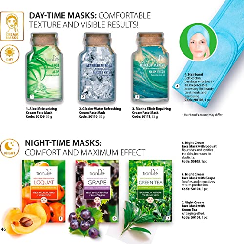 Освежаваща Крем маска Ледена вода TIANDE 50110, За Овлажняване и защита на кожата 35 г